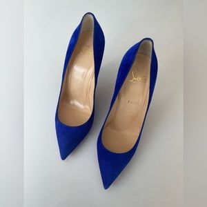 Christian Louboutin Piagalle Follies Pump (Blue Suede)